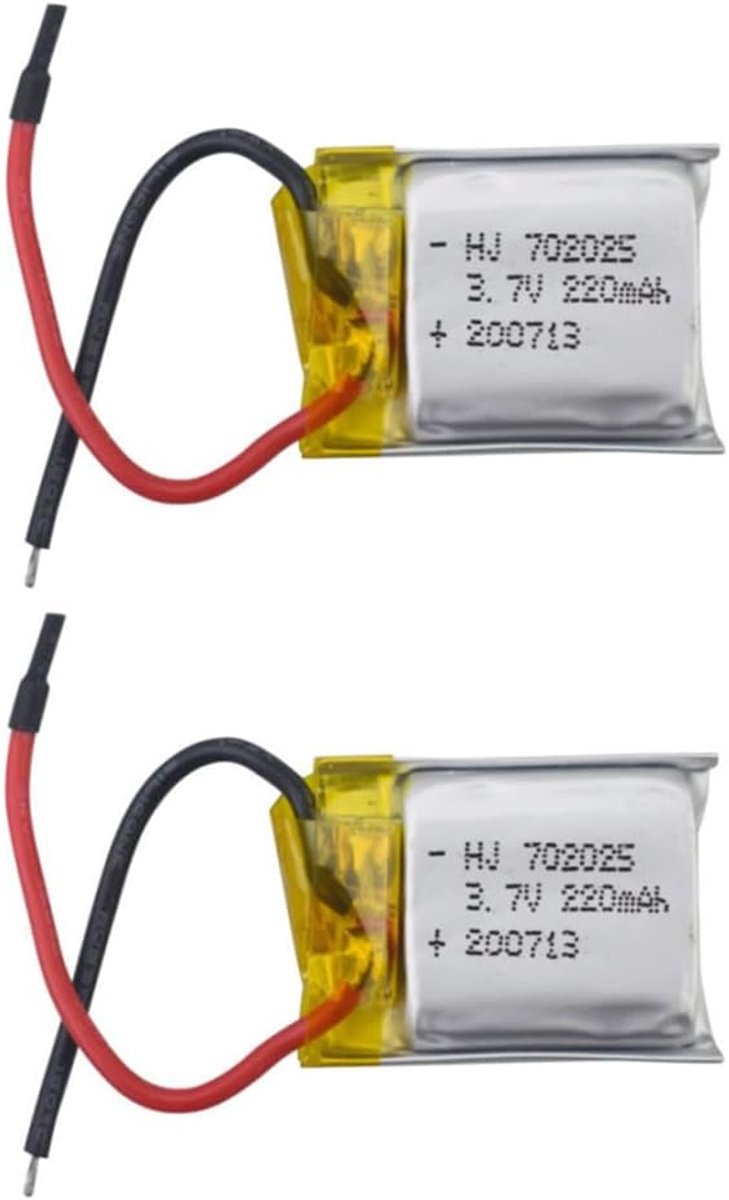 2PCS 3.7V 220mah Lithium Battery for HS190 901HS 901S 901H X300C LF606 SG800 S9 mini SYMA S107 S107G S108G S109G - ShopVlot