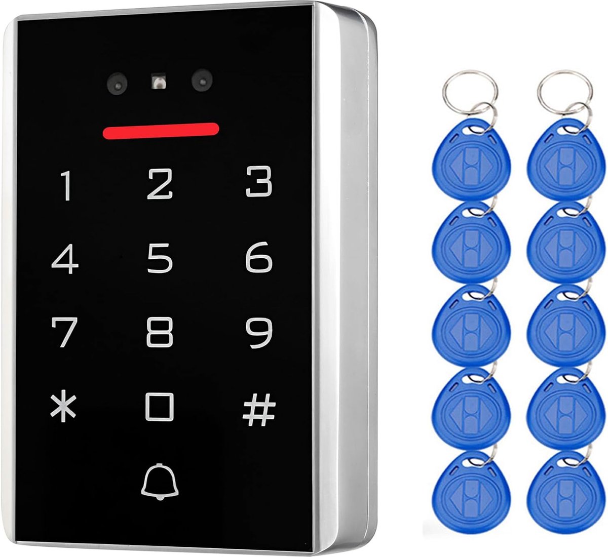 YAVIS WiFi TUYA Access Control with Face Recognition for Door and Gate, Keypad RFID 125kHz + 10 ID Tags, IP68 Metal - ShopVlot