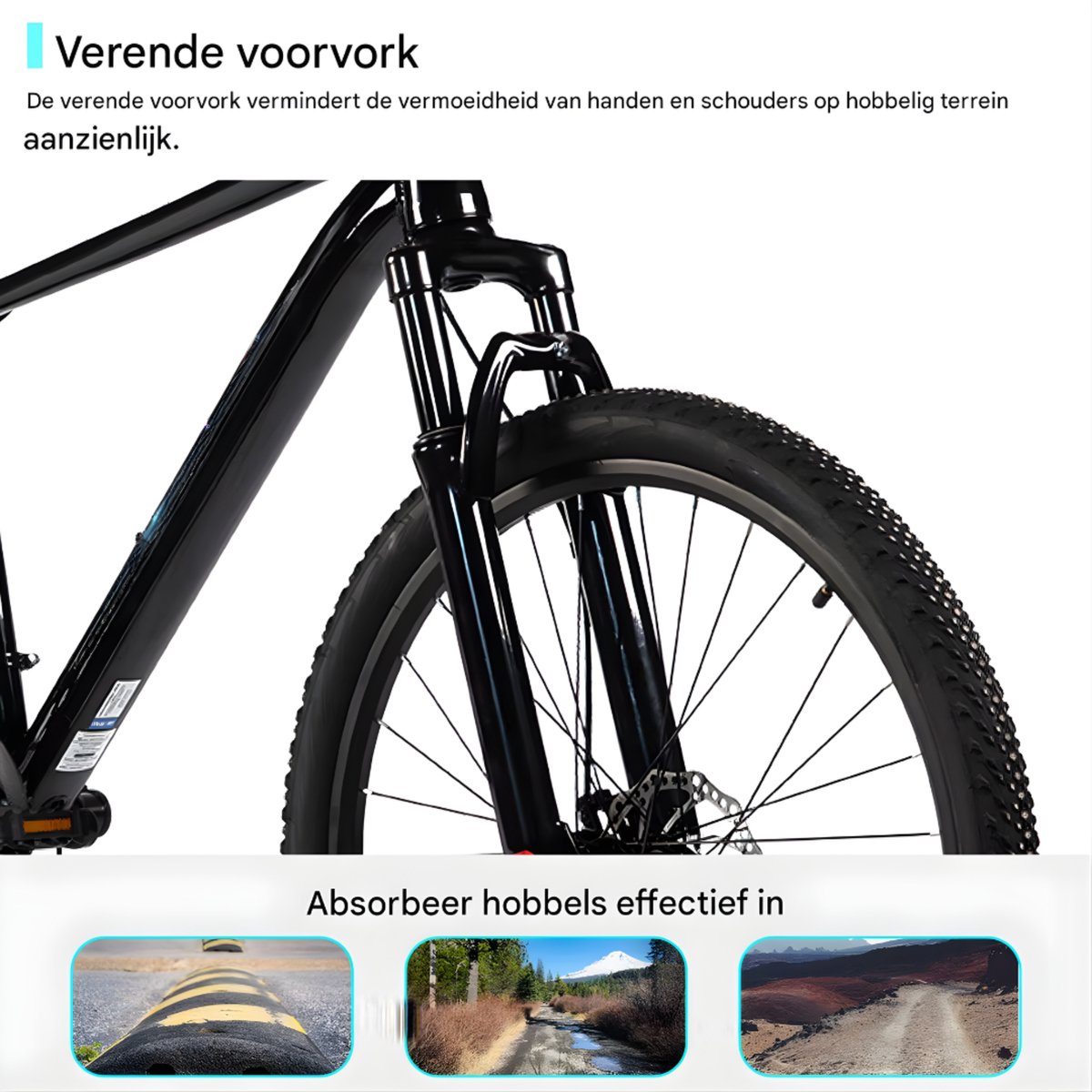 Happiq Mountainbike - Voor heren en dames thumbnail 5