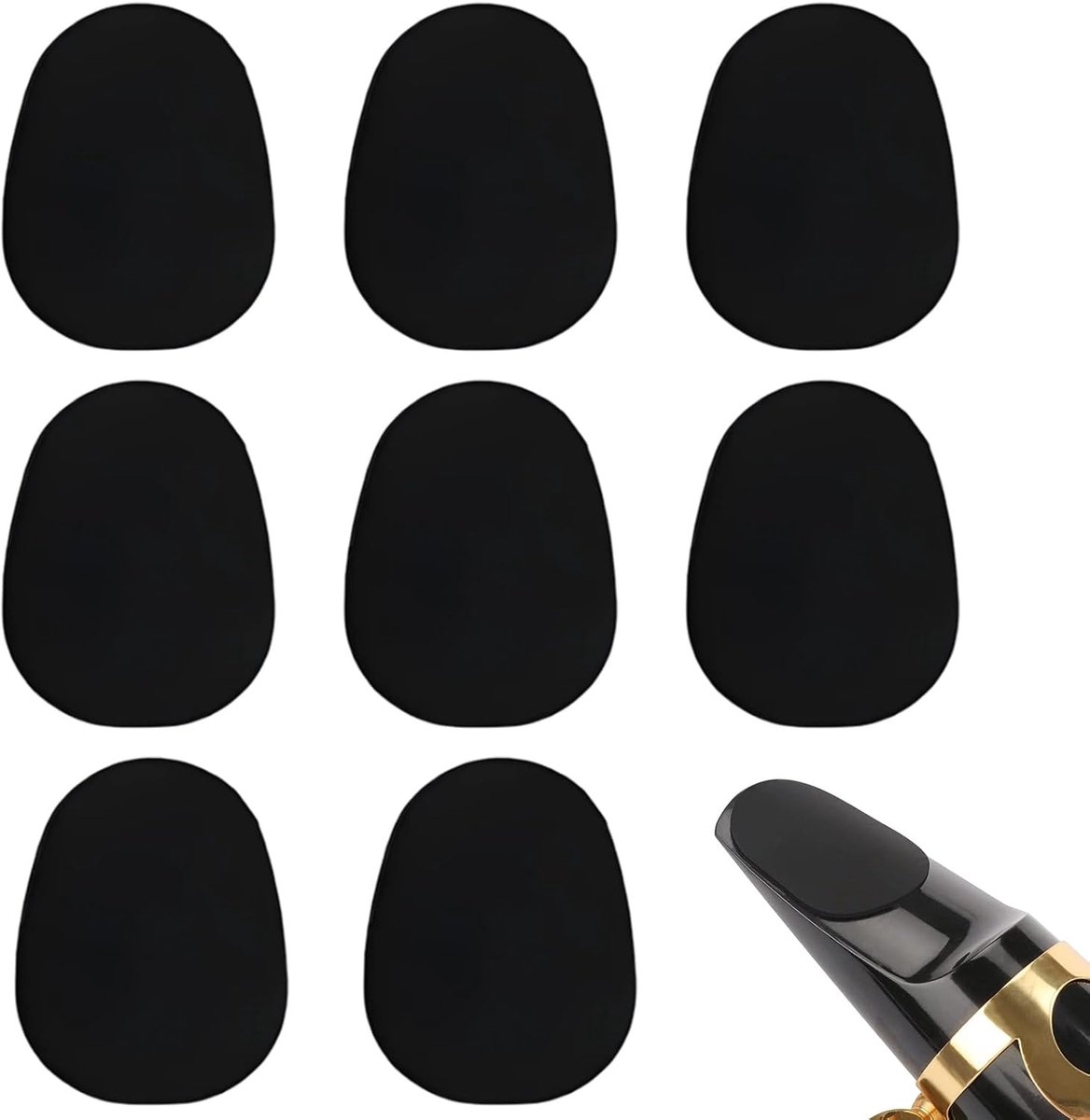 8pcs Nozzle Pads, Saxophone Accessories and Clarinets Accessories, Oval Rubber Nozzles for Saxophone and Clarinet - ShopVlot