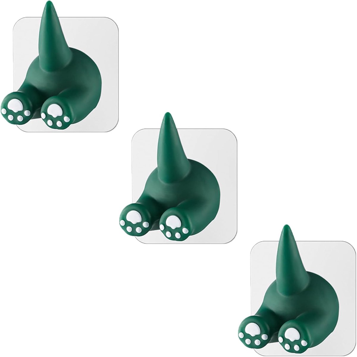 3 Pcs Decorative Cartoon Self Adhesive Hook, Animal Tail Hooks for Wall, Self Adhesive Razor Toothbrush Plug Cable - ShopVlot