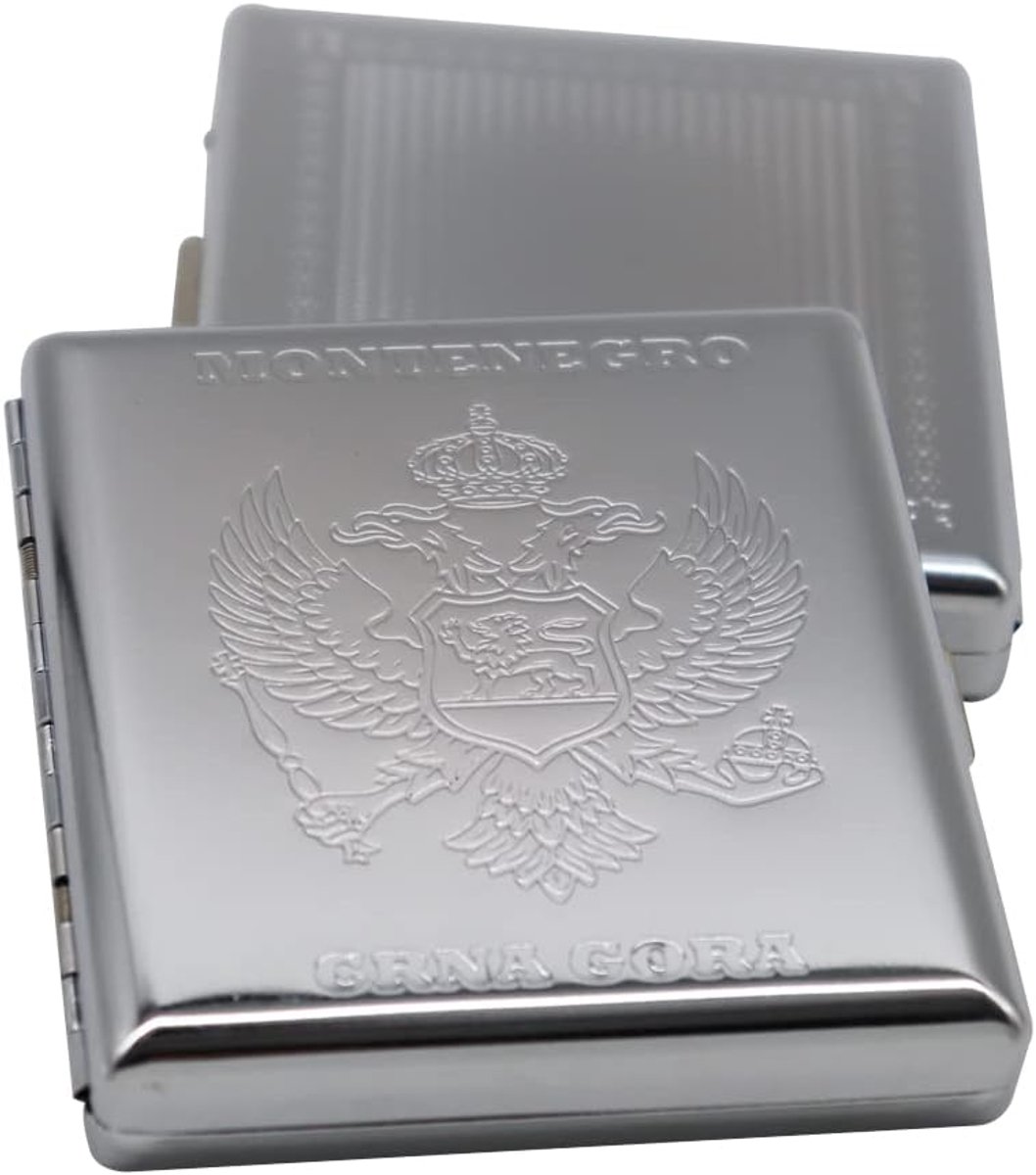 Cigarette Case, Metal Cigarette Case, Stainless Steel Cigarette Case, for Men, Women, Includes 20 Cigarettes, Pack of - ShopVlot