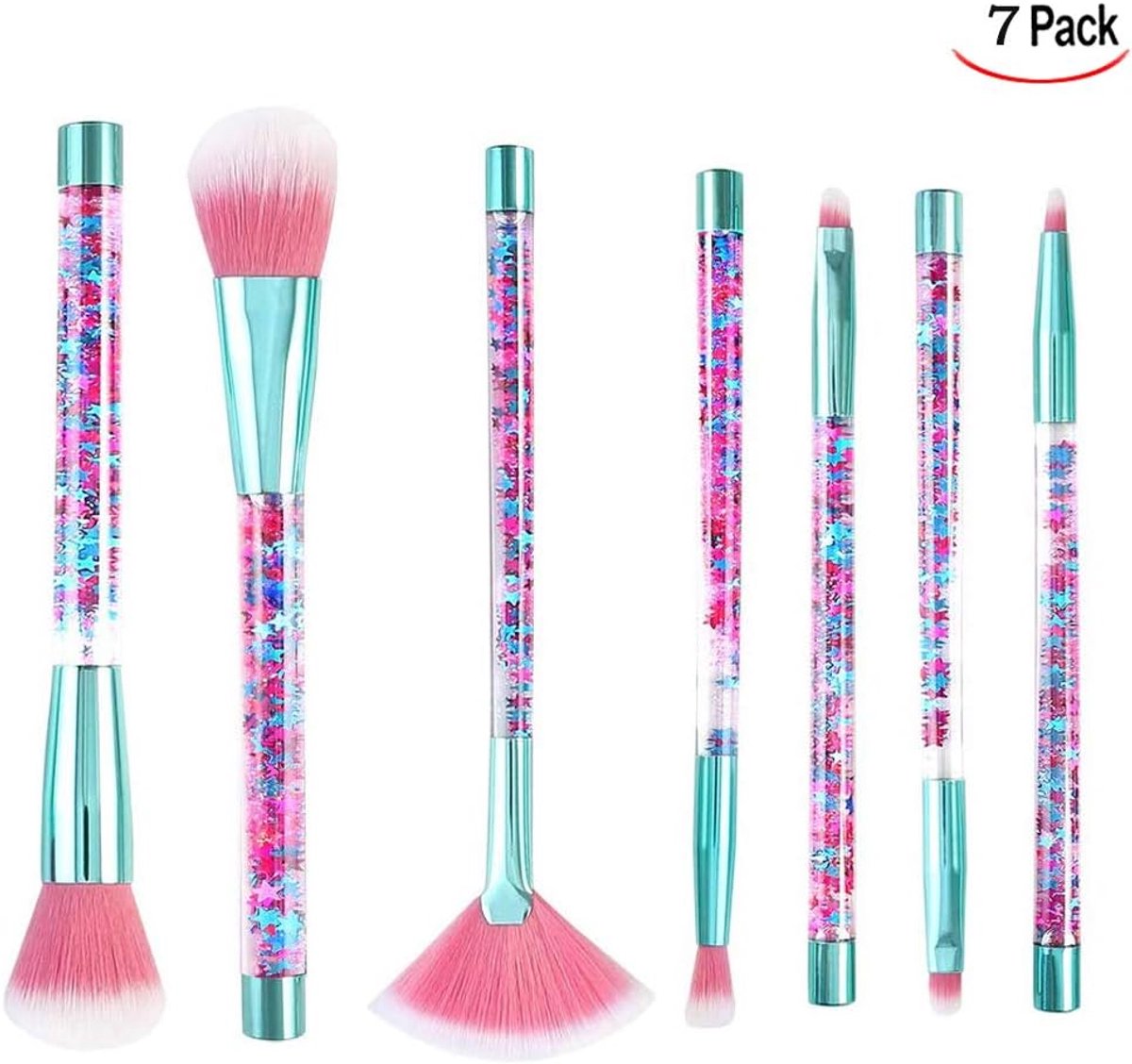 Professional Makeup Brush Set, 7 Piece Makeup Brushes, Makeup Brushes, Makeup Brushes, Set of Foundation Brushes - ShopVlot