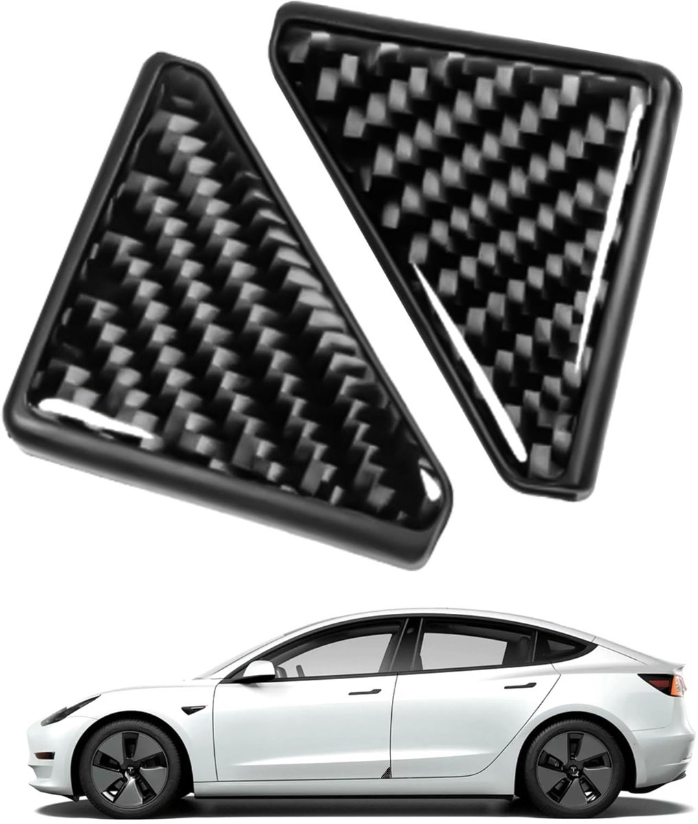 Solidchoice - 2 Stuks Auto Deur Hoekbeschermers, Anti-Kras Hoes van Carbonvezel
