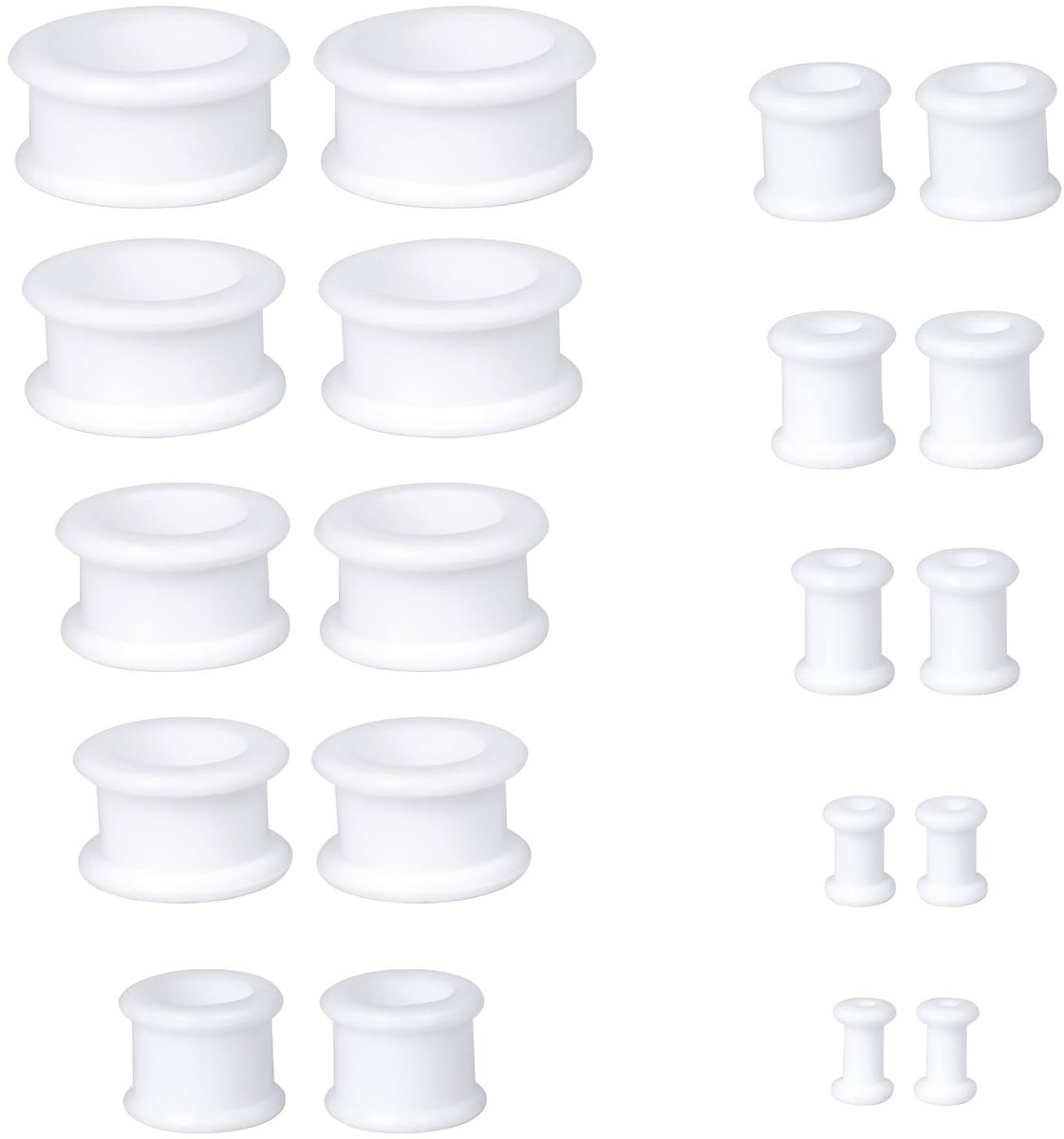 Solidchoice - 20 Stuks Siliconen Oor Tunnels en Stretcher Set