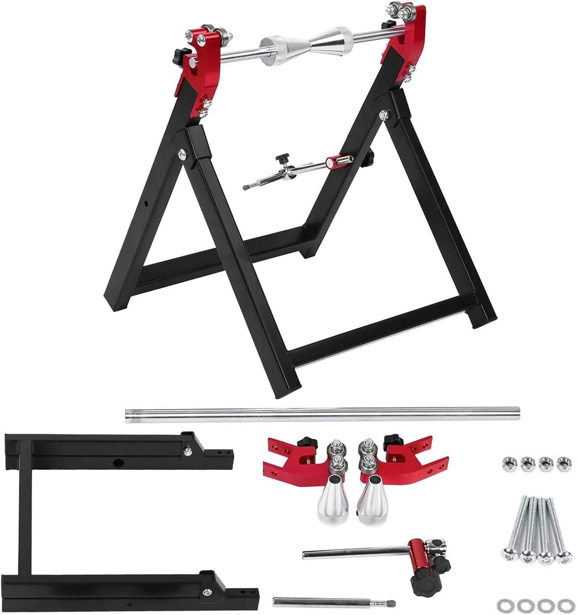 Motorwielbalancer 34.3 * 37 * 39cm - Metalen constructie - Vouwbaar - Voor 5 * 23 inch banden - ShopVlot
