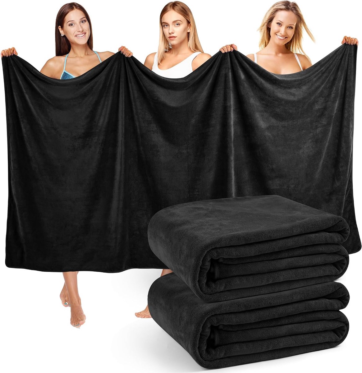 Grote XXL badhanddoek 100 x 200 cm - dik microvezel - zeer absorberend - ideaal voor sauna en strand - ShopVlot