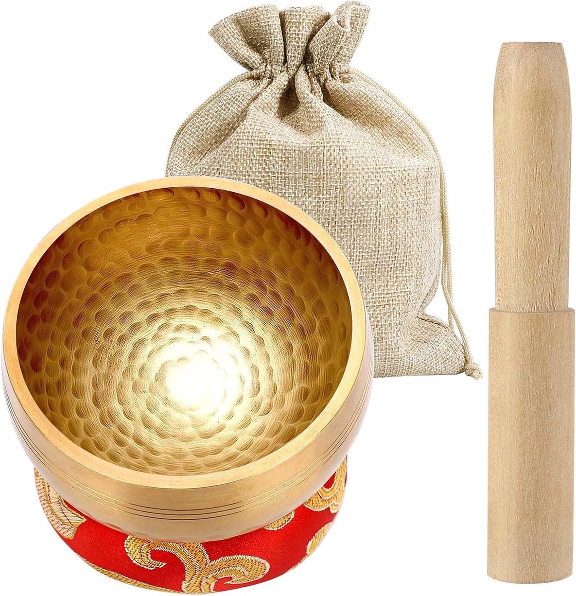 Tibetaanse klankschaal set 8,5 cm - handgemaakt - heling en meditatie - unieke geschenken voor vrouwen en mannen - ShopVlot