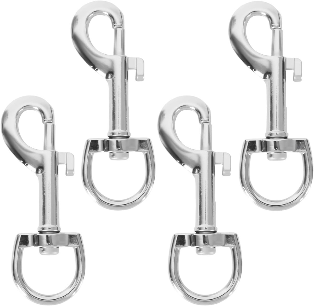 Karabijnhaak met wervels 81 mm - zinklegering - stabiel - ideaal voor hondenriem en sleutelhangers - ShopVlot