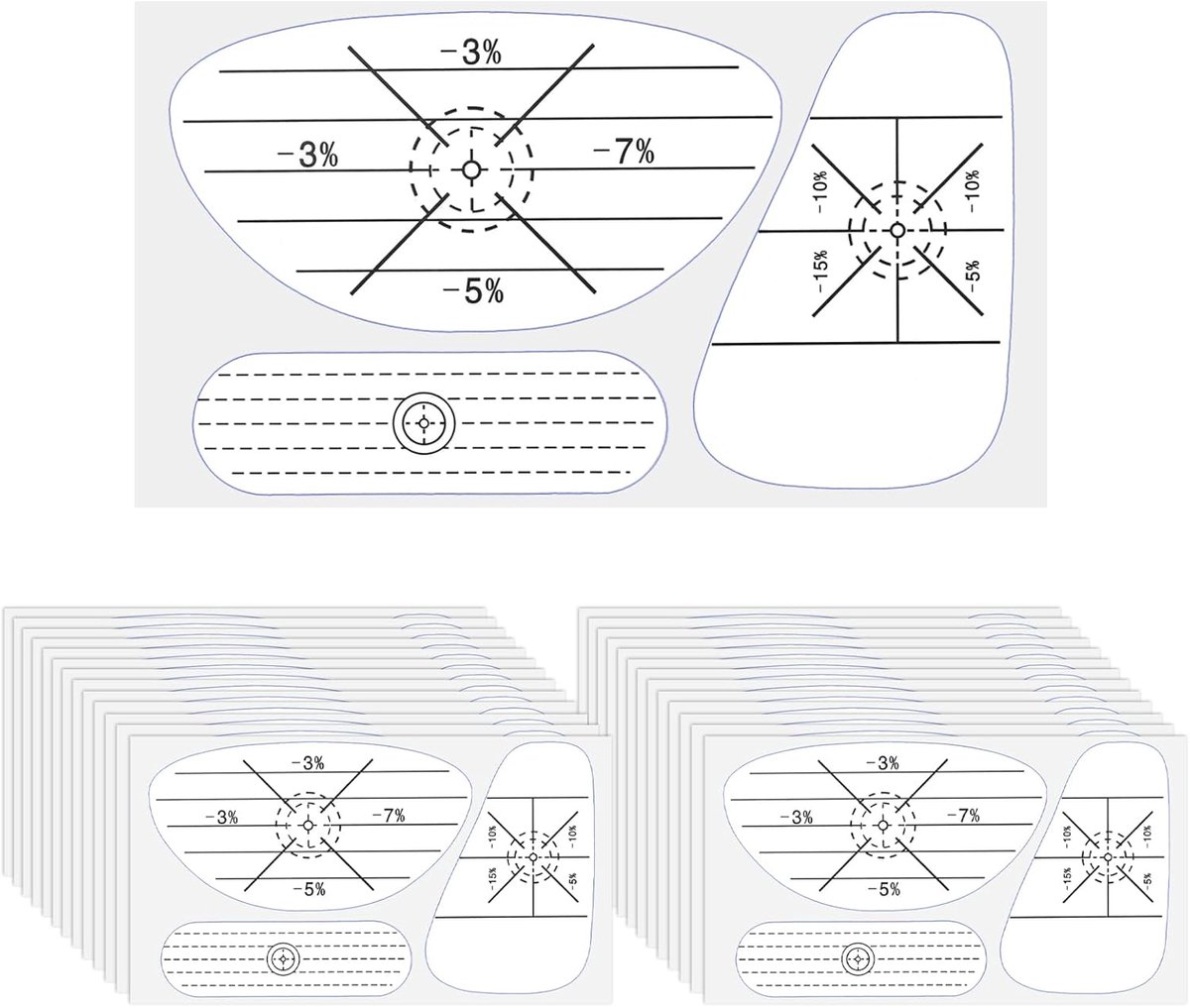 Golf Impact Tape Set 150 Stuks - Club Impact Stickers - Trainingshulpmiddel voor Golfswing - Analyseer je swings - ShopVlot