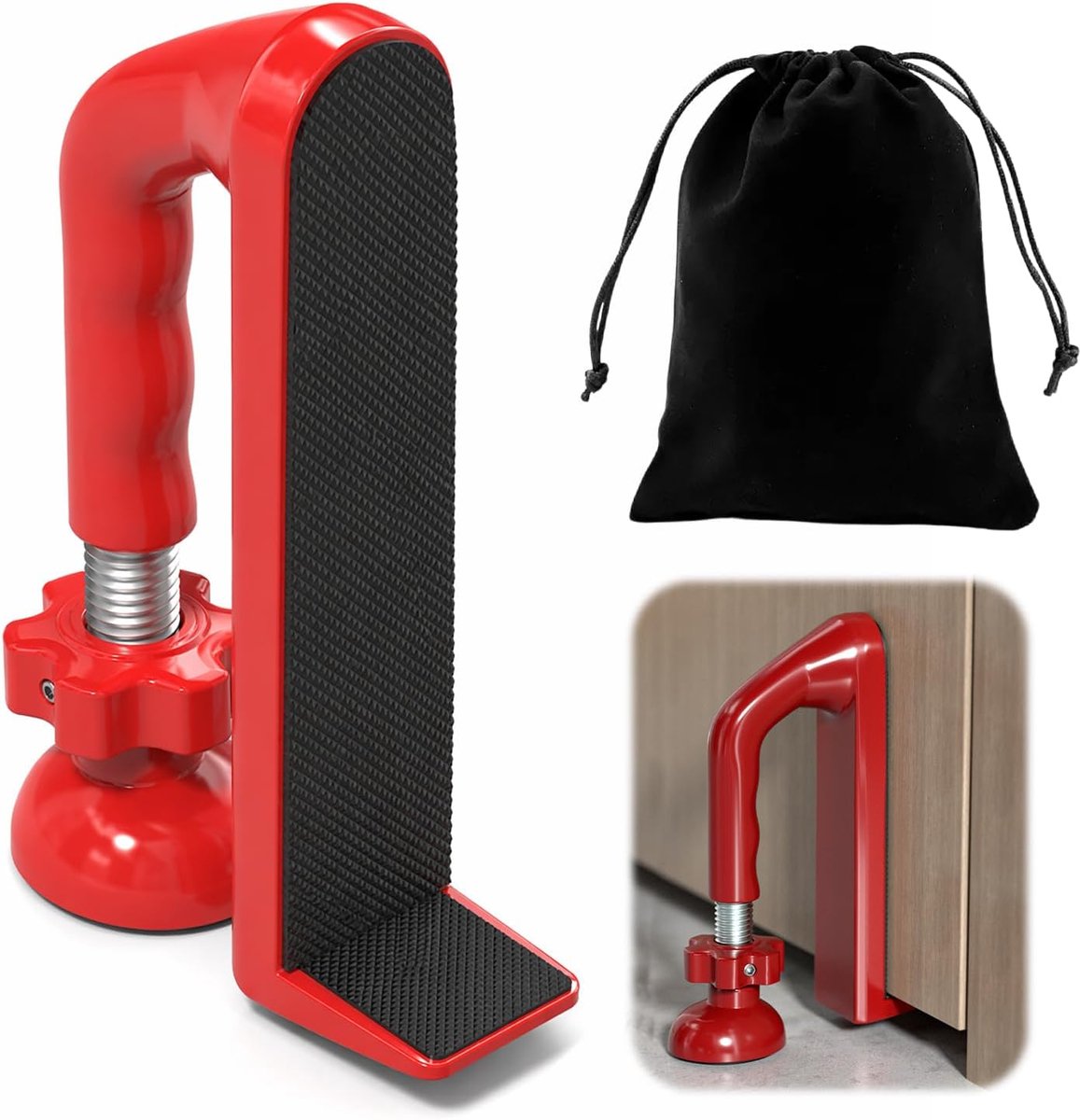 Deurblok verstelbaar 0,8-5 cm - aluminium - antislip basis - veilig blokkeren van deuren - ShopVlot