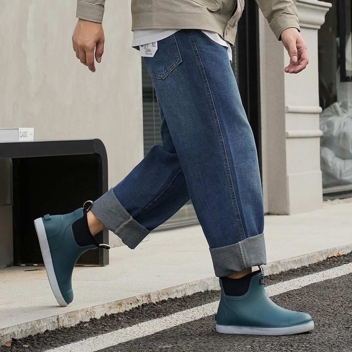 Rubberlaarzen veiligheidsschoenen 45 EU - blauw - comfortabel - ideaal voor tuin en visserij - ShopVlot