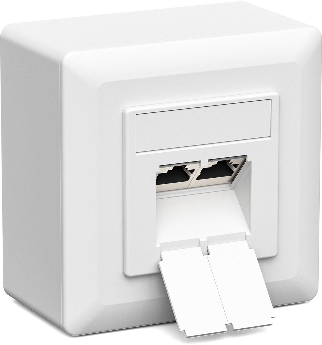 Solidchoice - Cat7 Netwerkdoos met 2 Poorten, 10 Gigabit LAN Socket