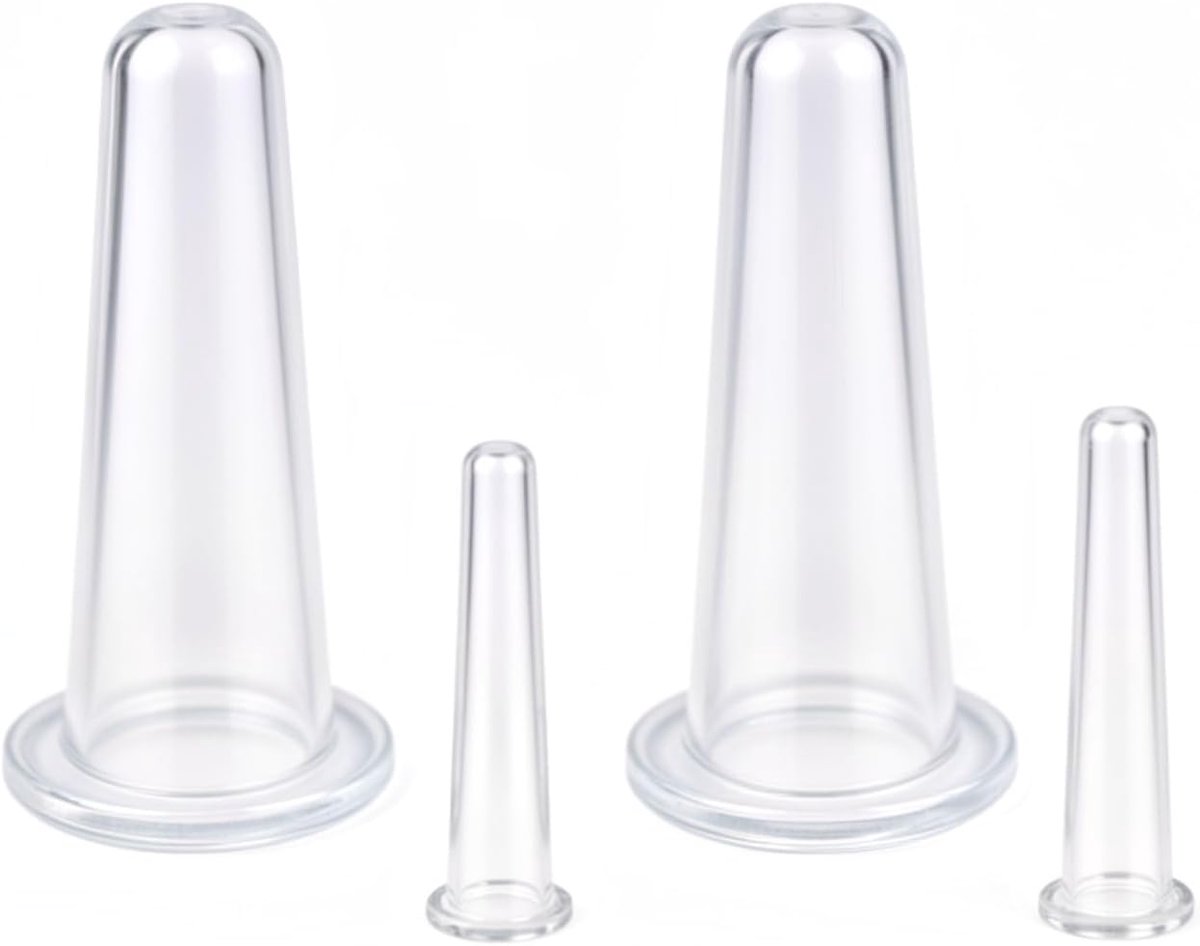 Silicone gezichts cupping set - 4-delig - wit - lift en verstevig de huid - ShopVlot
