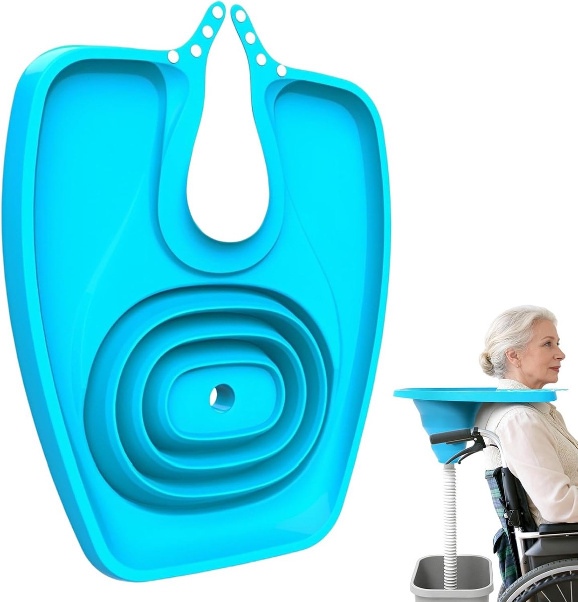 Haarwastafel voor bedlager - opvouwbaar - TPE - ideaal voor kinderen en senioren - ShopVlot