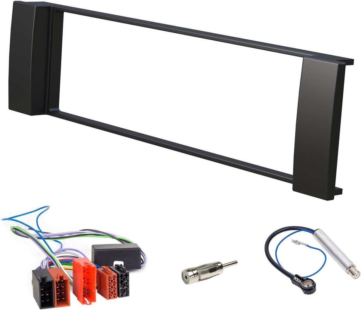 Autoradio installatiekit Audi A3 8L - A6 C5 - zwart - radio paneel met adapters - eenvoudig te installeren - ShopVlot