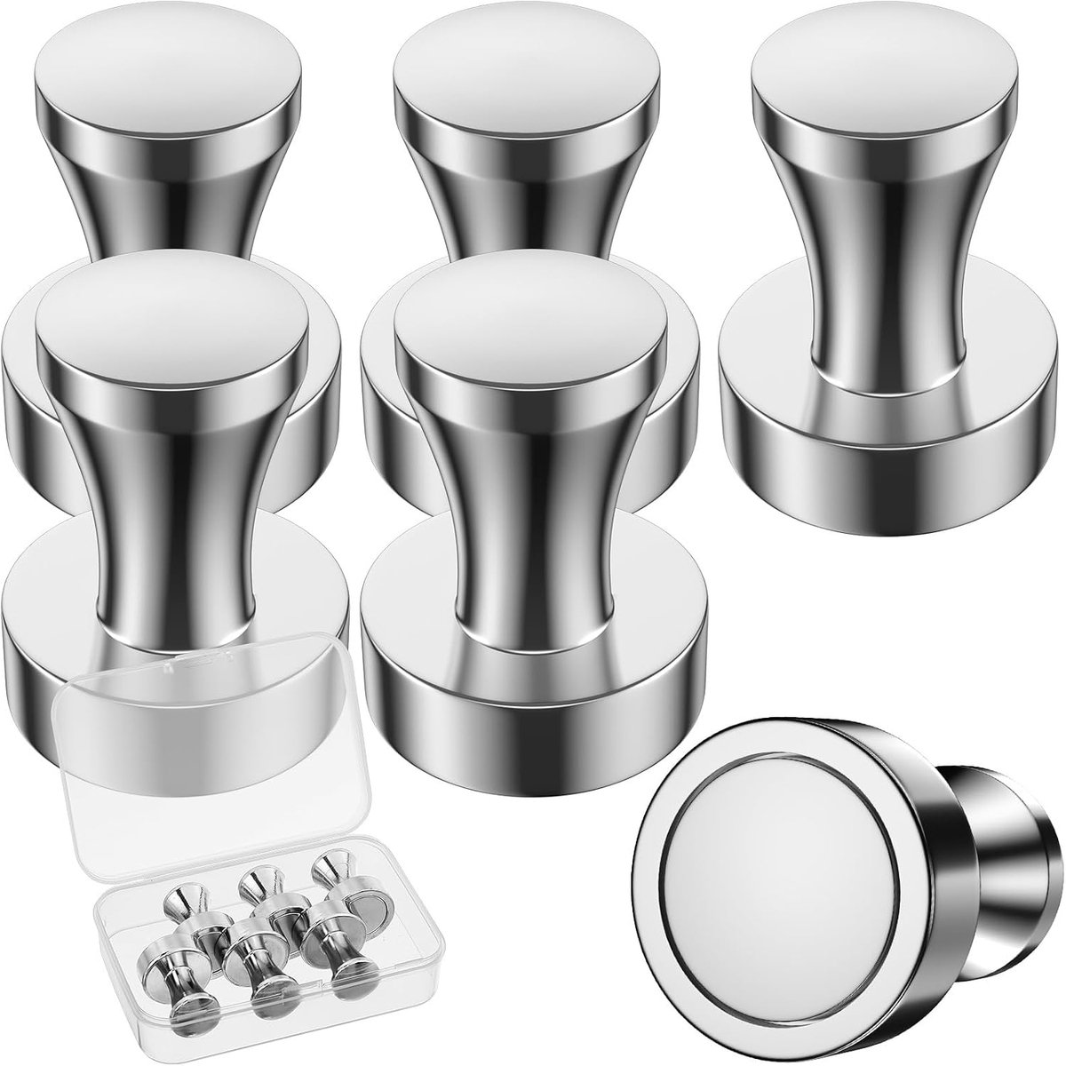 6 pieces Cone magnet Extra Strong 20 x 25 mm - Large Metal Neodymium Magnets Push Pins for Kitchen, Refrigerator - ShopVlot