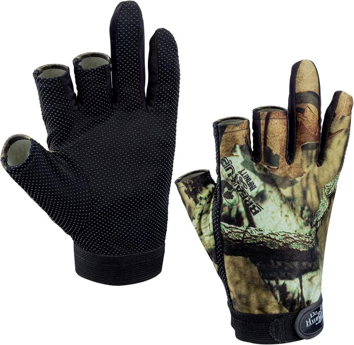 Hengelhandschoenen/jachthandschoenen met 3-vinger-cut, camouflagekleur, 1 paar - ShopVlot