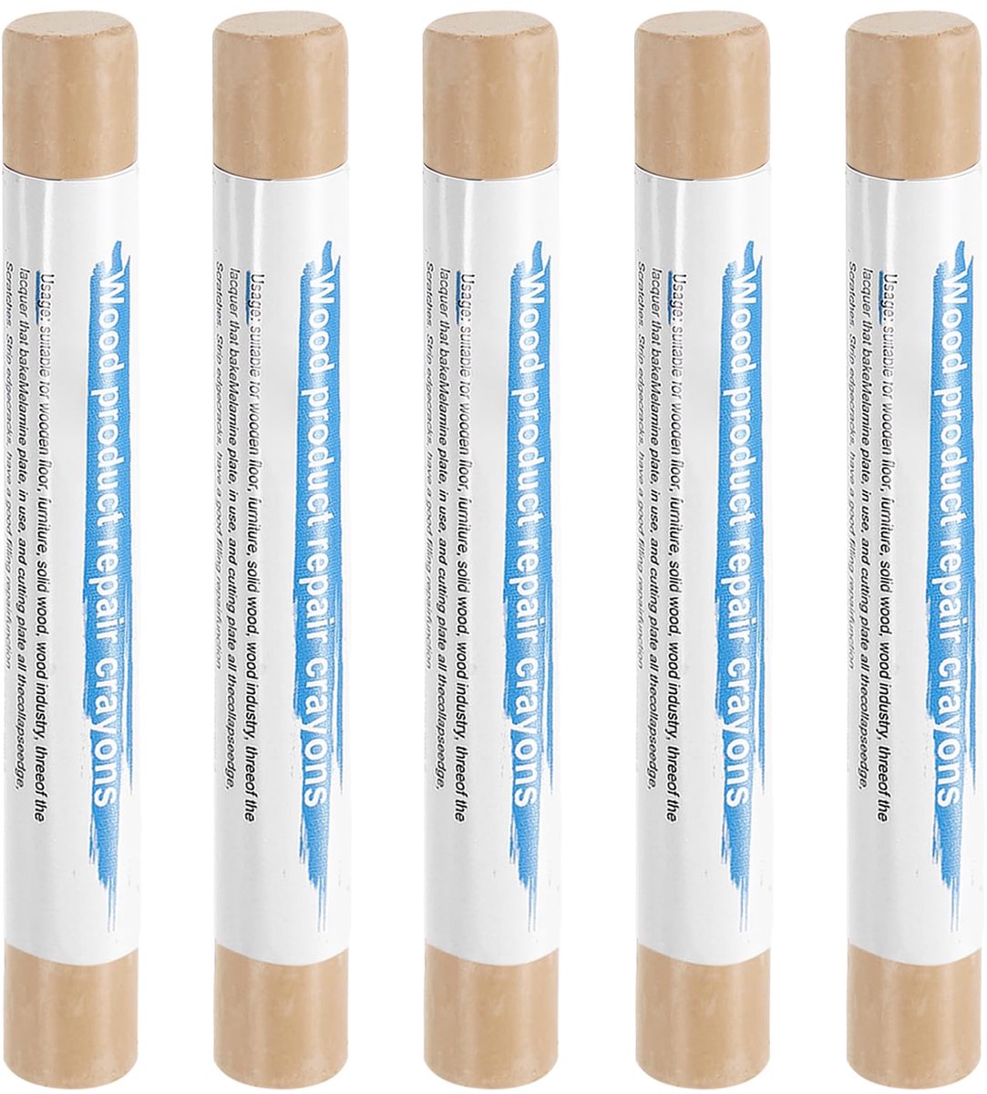 Hout Reparatieset 5 Delig - Meubel Reparatie Kit met Houtplamuur, Wasstaafjes en Reparatiepennen - Herstelset voor Krassen en Beschadigingen op Houten Meubels, Parket en Vloeren - Geschikt voor Japanse Esdoorn en Verschillende Houtsoorten