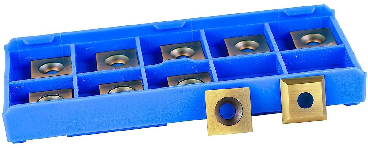 SpeTool 10pcs 10.5MM x 10.5MM x 2.2MM Tungsten Carbide Insert with ATS Coating Replacement for Insert Router Bit - ShopVlot