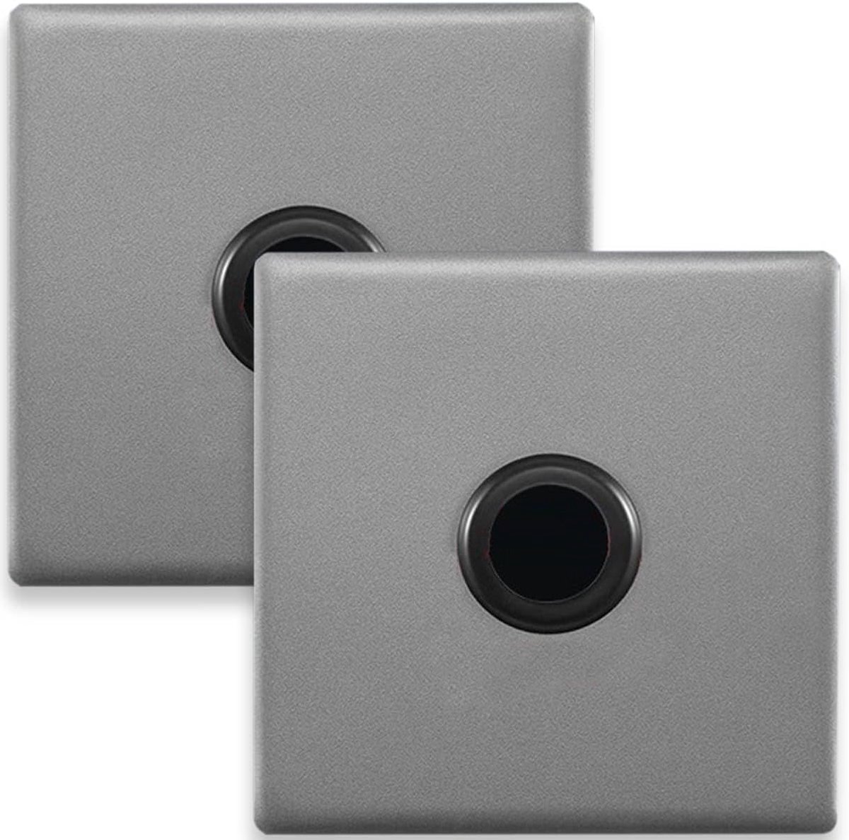2 Pcs Cable Entry Ø17mm Self Adhesive Wall Cable Cover Grey Wall Hole Covers Brush Plate Brush Faceplate for Covering - ShopVlot