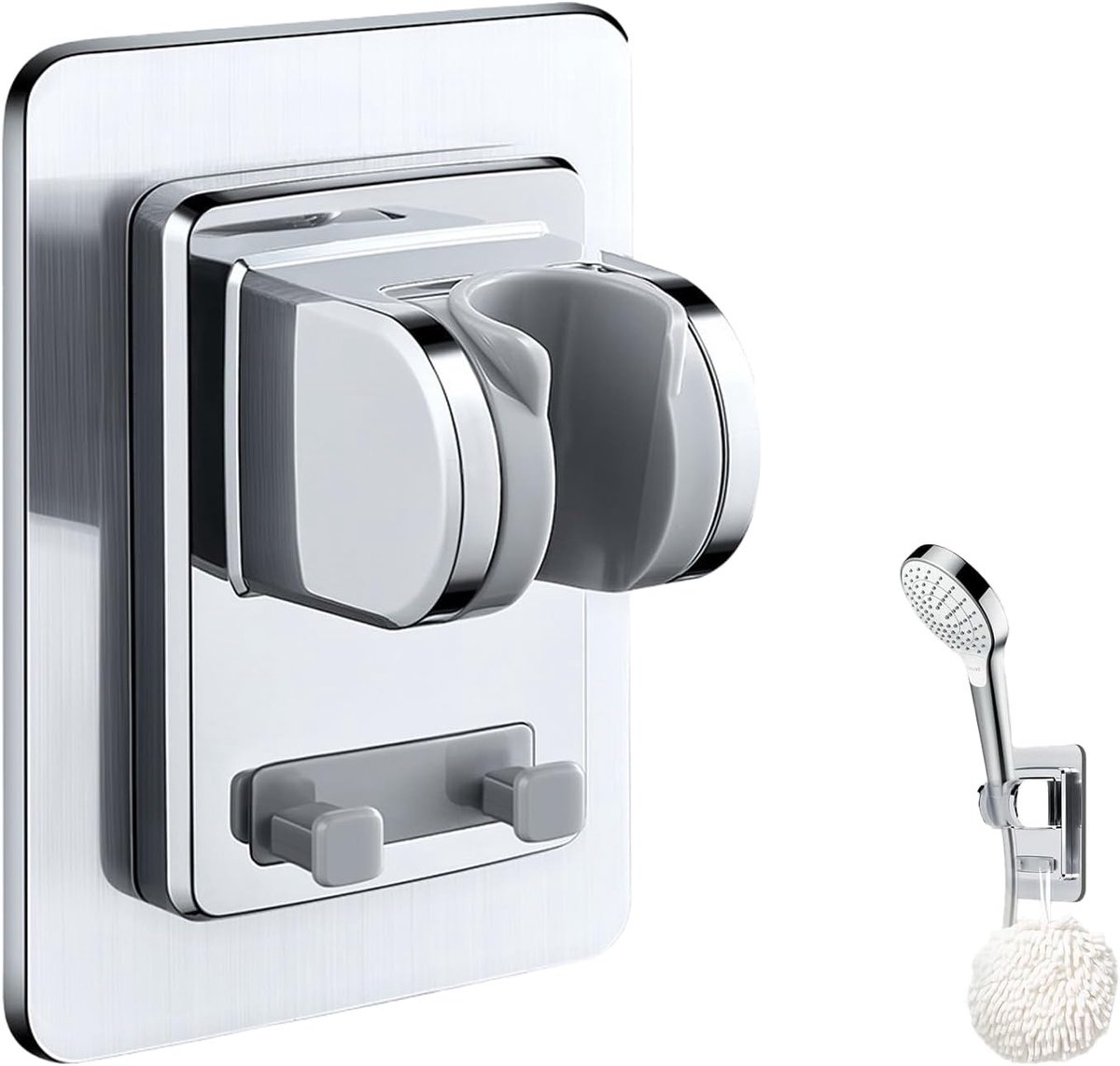 Shower Holder, Adjustable Hand Shower Holder, Strong Adhesive Shower Holder, Wall Mounted, Hand Shower Head, Wall - ShopVlot