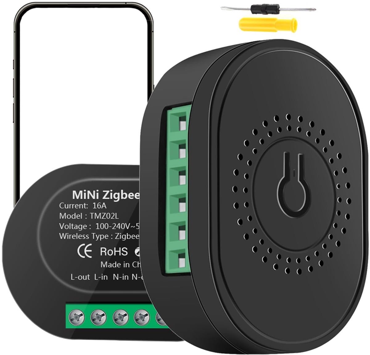 ZigBee 3.0 Mini Intelligent Mini Smart Switch Relay Switch Module DIY Control 2-Way 16A (Neutral + Neutral Free) - ShopVlot