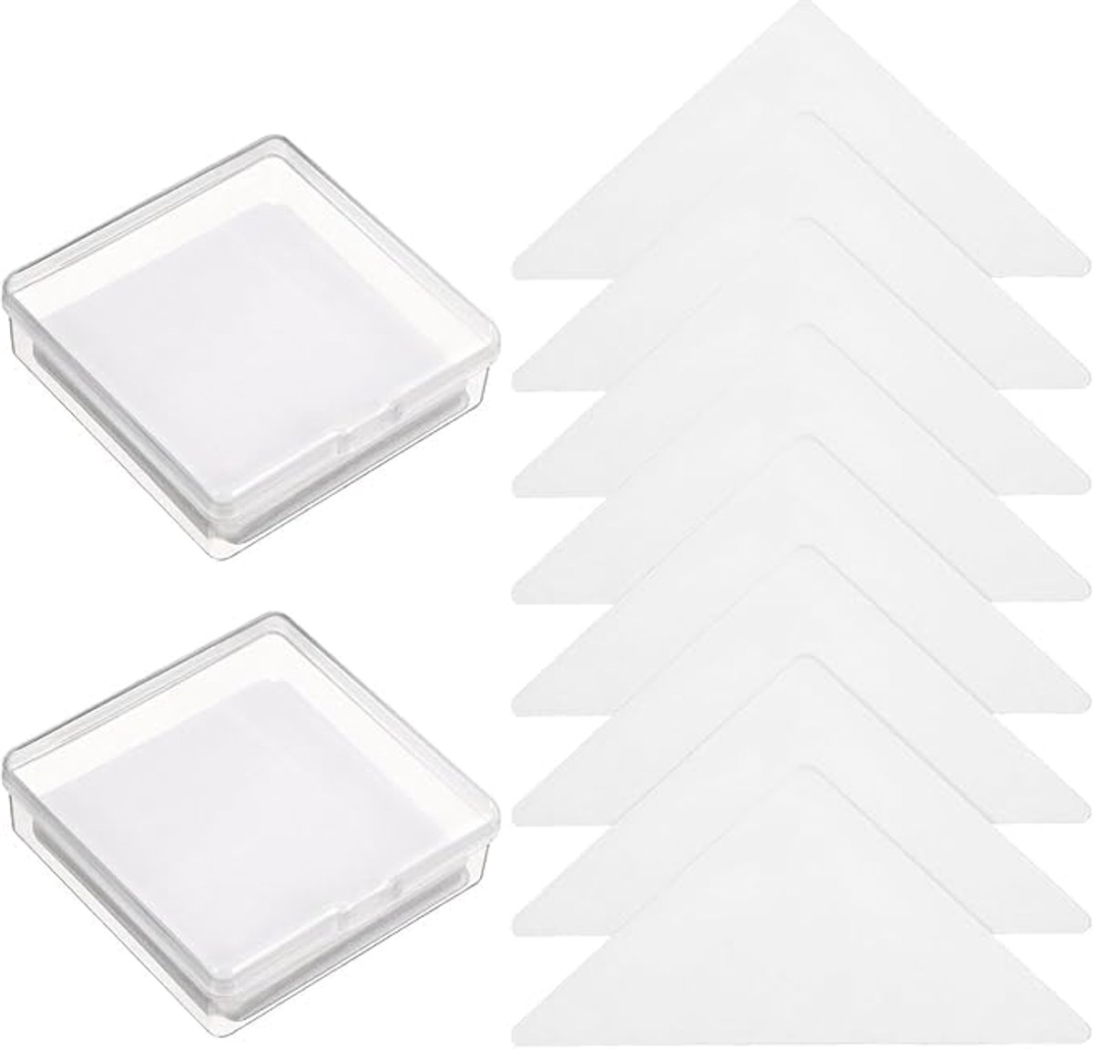 60 stuks witte pvc-kraagstickers voor herenoverhemden, driehoekige vorm ter voorkoming van hemdkraagpiercings voor - ShopVlot