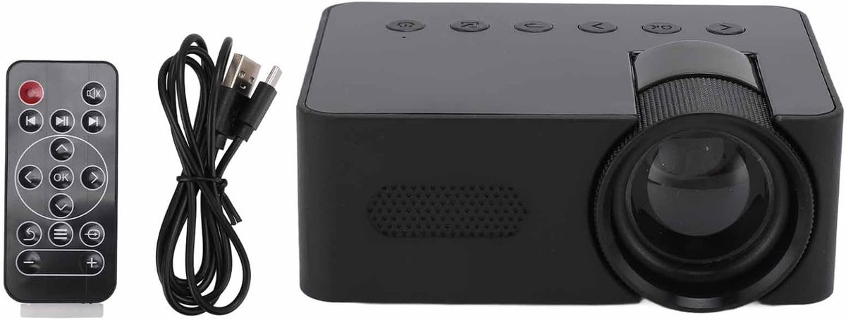 HD 1080P Mini Projector voor Thuisbioscoop, Draagbare Video Projector met 2W Speaker en Oogbescherming voor Binnen en Buiten Gebruik