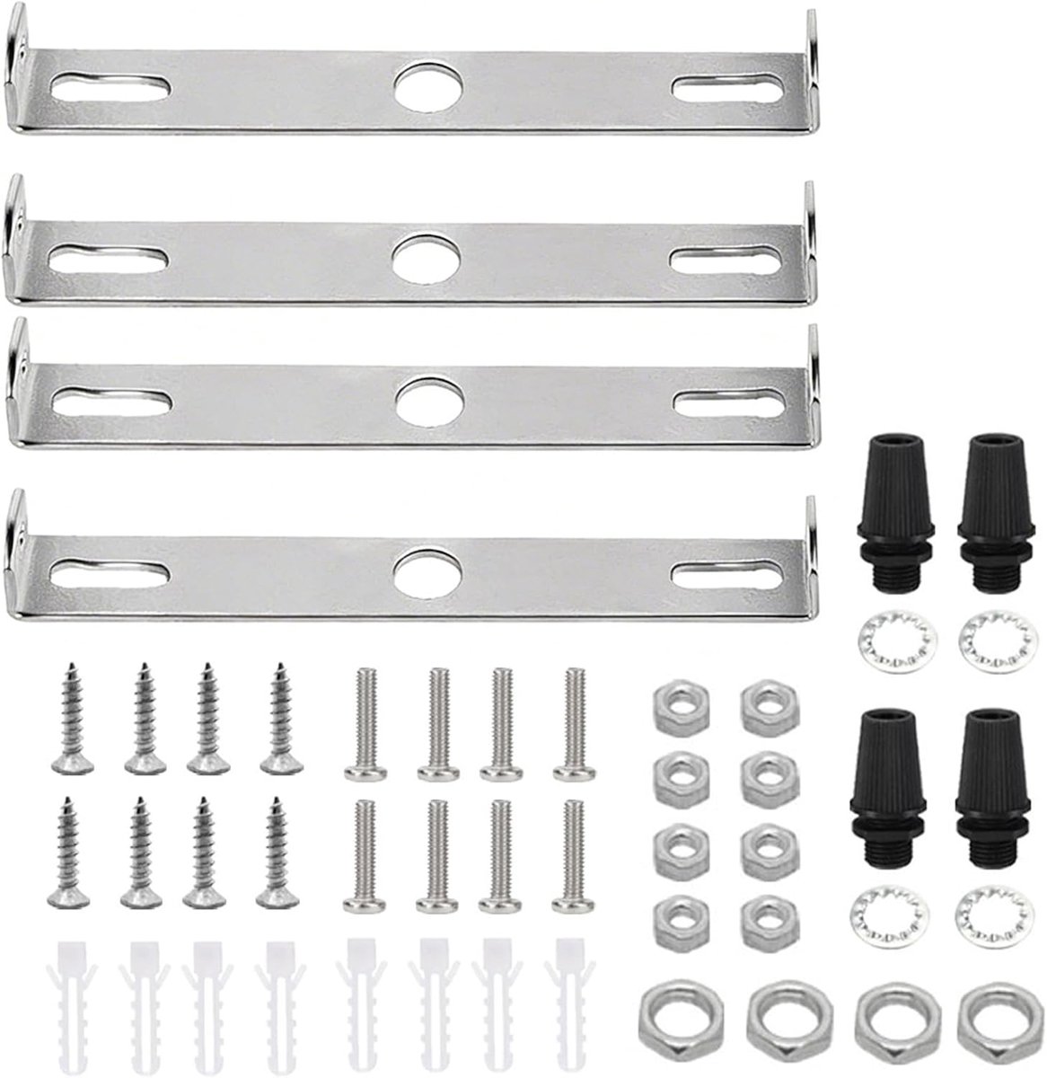 120 mm lamphouder plafond kit 4 set plafondhouder lamp staal dwarsbalk met schroef sluitring moer voor huis kantoor - ShopVlot