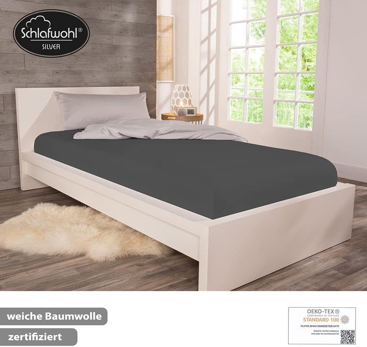 Fitted sheet 30 cm - katoen - Oeko-Tex gecertificeerd - biedt een goede grip - ShopVlot