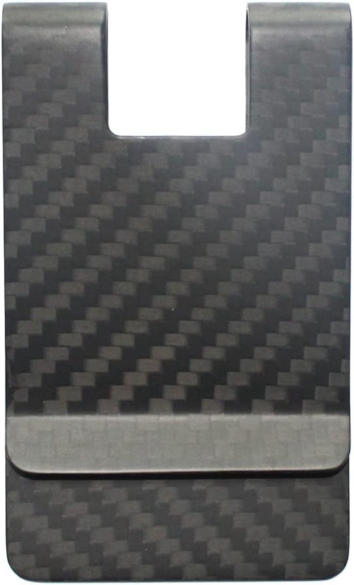 Carbon Fiber Money Clip Business Credit Card Holder for Men or Women Front Pocket Slim Leather Wallet Cash Holder - ShopVlot