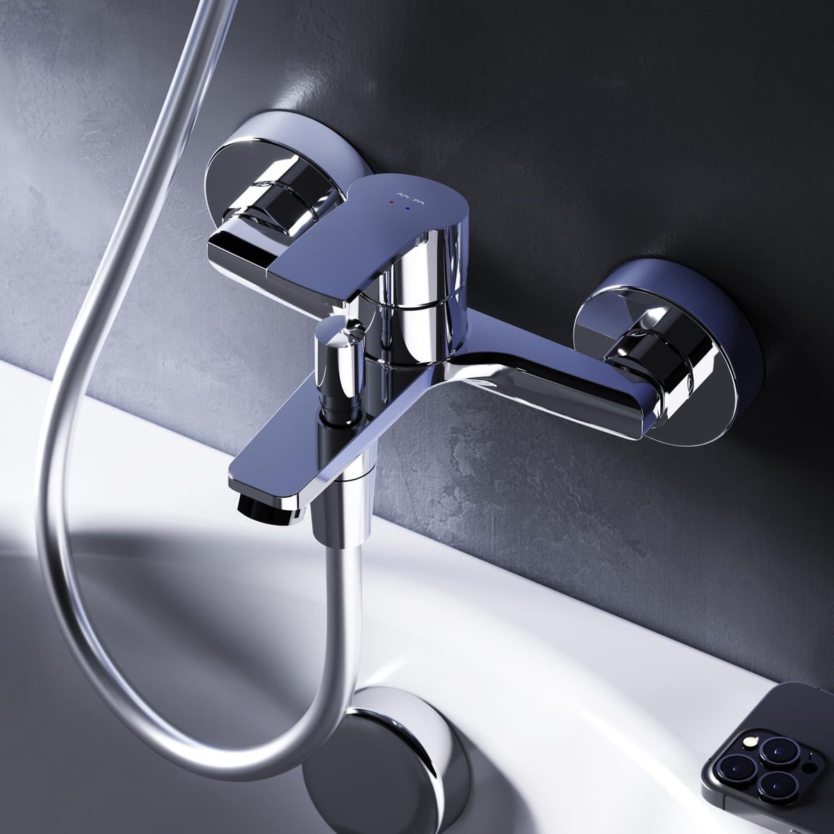 AM.PM Play, F8Y10000 Bathtub Tap with Spout, Mixer Tap for Bathtub, Shower Fixture, Chrome, AM.PM Play - ShopVlot