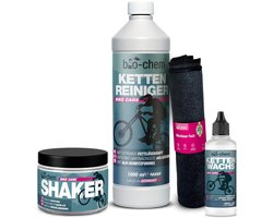 Bio-Chem - Waxing system for chains 4 products - Degreaser MTB 1L - Liquid wax for bicycle chain 100 ml - ShopVlot