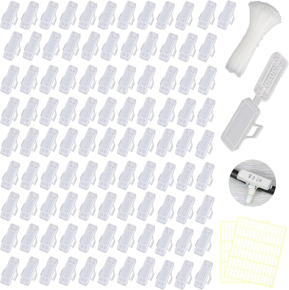 Transparent Cable Labels Recognition Box Cable Description Cable Tie Tags Box Transparent Reusable Cable Labels - ShopVlot