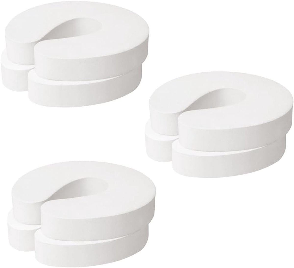 Deurstopper 6 Stuks - Witte Deurdemper - Schokabsorberend - Veiligheid voor vingers - ShopVlot