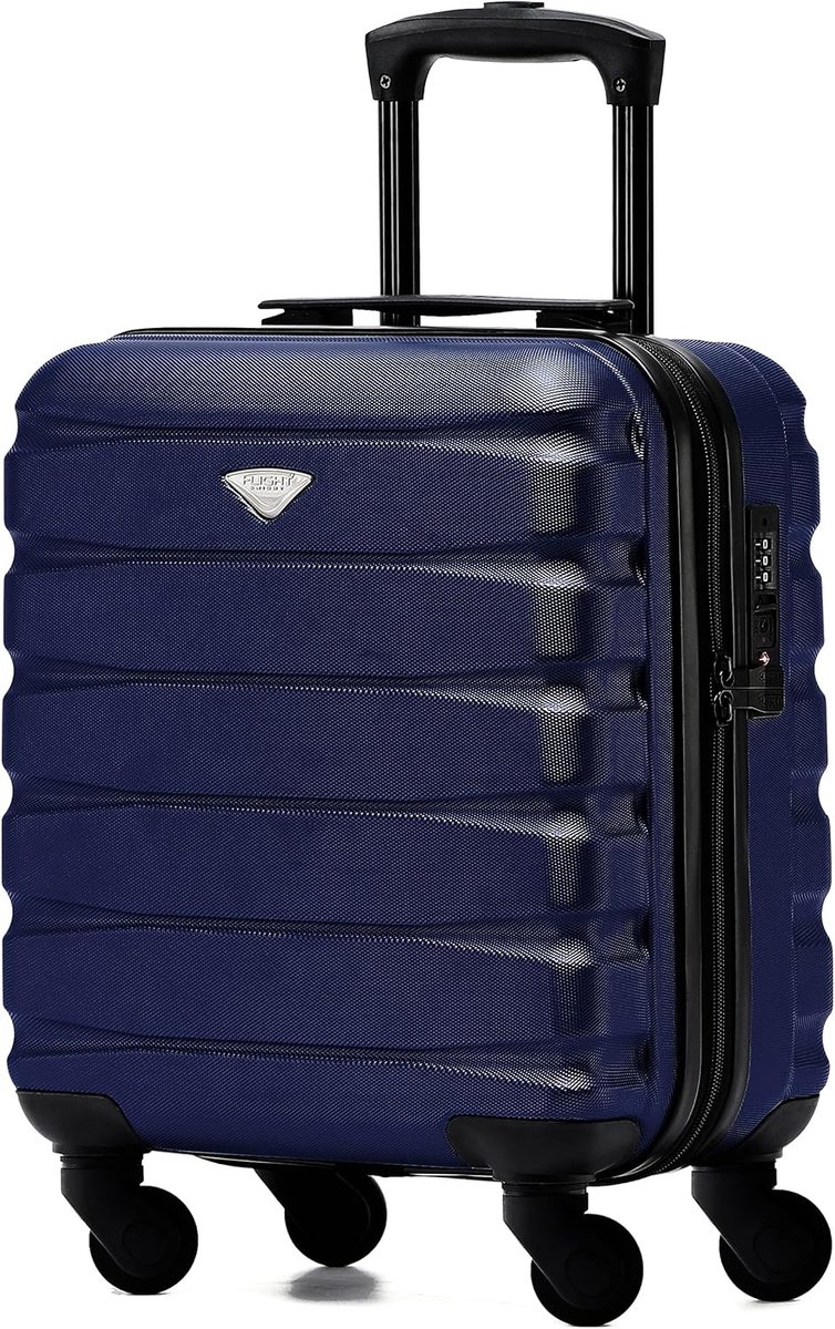 Lichtgewicht Koffer - Marineblauw/Zwart - 45 x 36 x 20 cm - ABS Handbagage Goedgekeurd voor Ryanair, EasyJet, KLM