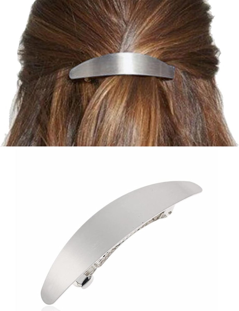 Haarspeld Clip - Zilver - Minimalistisch Design - Perfect voor een nette bun - ShopVlot