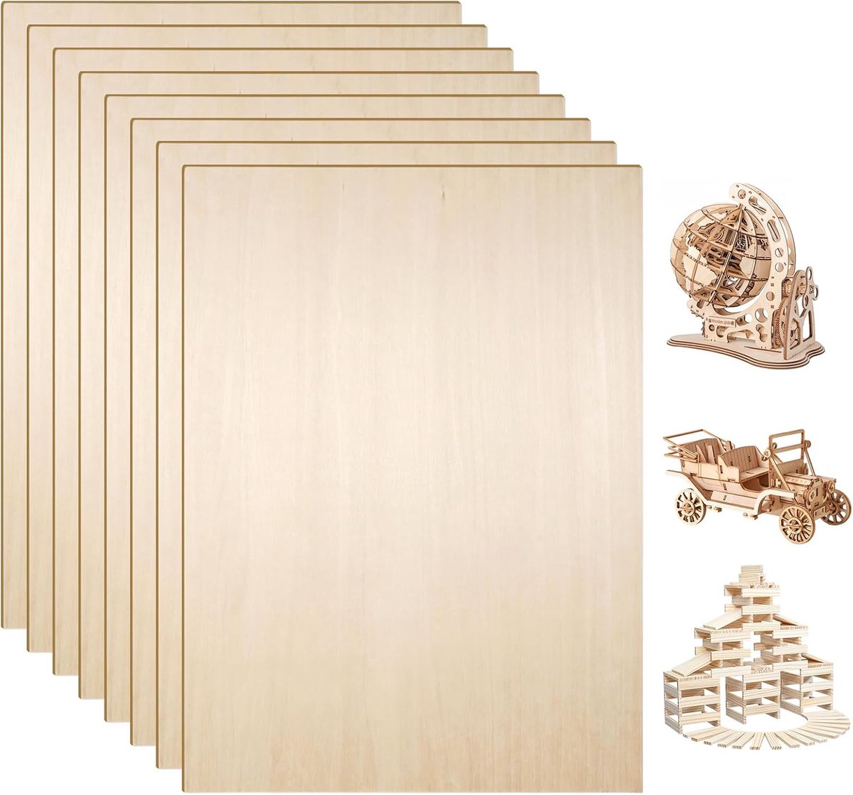 Houten Platen 20x30 cm - Linde Multiplex - Sterk en duurzaam - Voor knutselen en modelbouw - ShopVlot