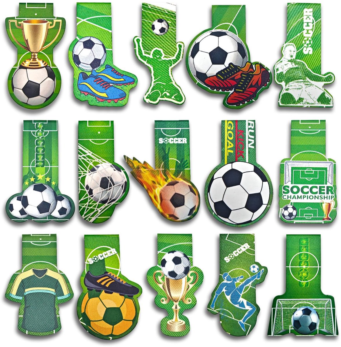 Solidchoice - Set van 15 Magnetische Boekenleggers in Groen