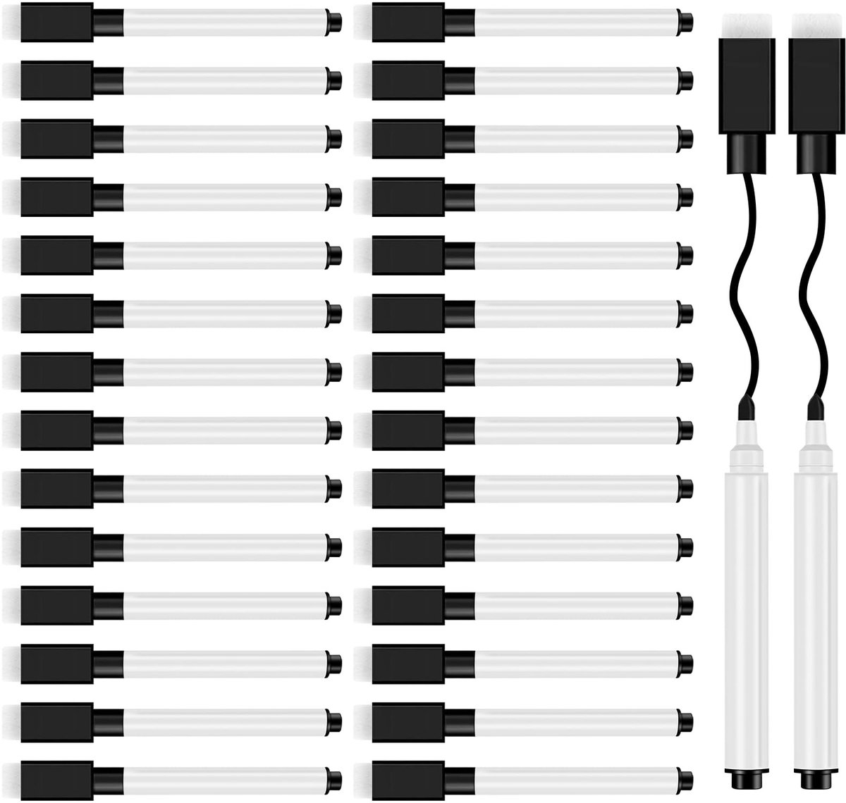 Solidchoice - Set van 30 Magnetische Witbordmarkers met Gum