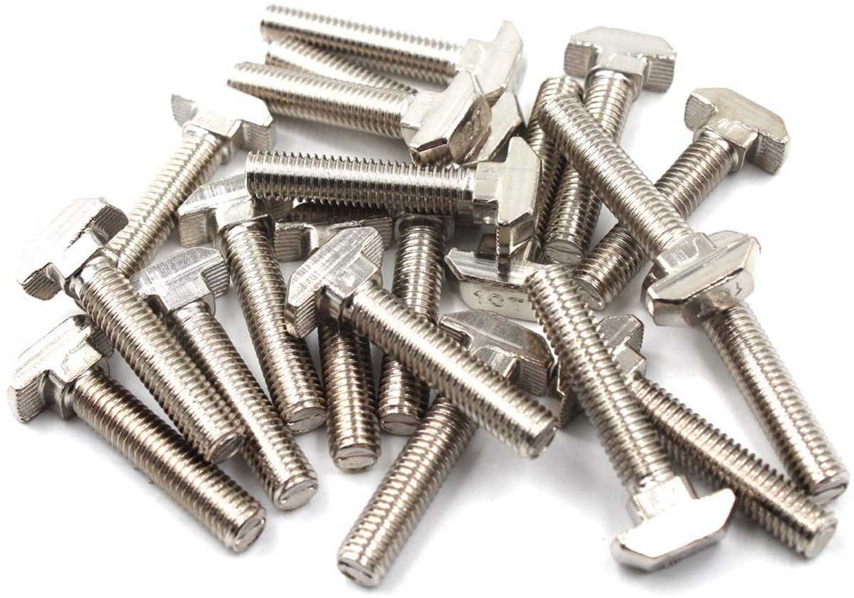 Solidchoice - T-Bolt Bevestigingsset voor Aluminium Profielen, 30 Stuks