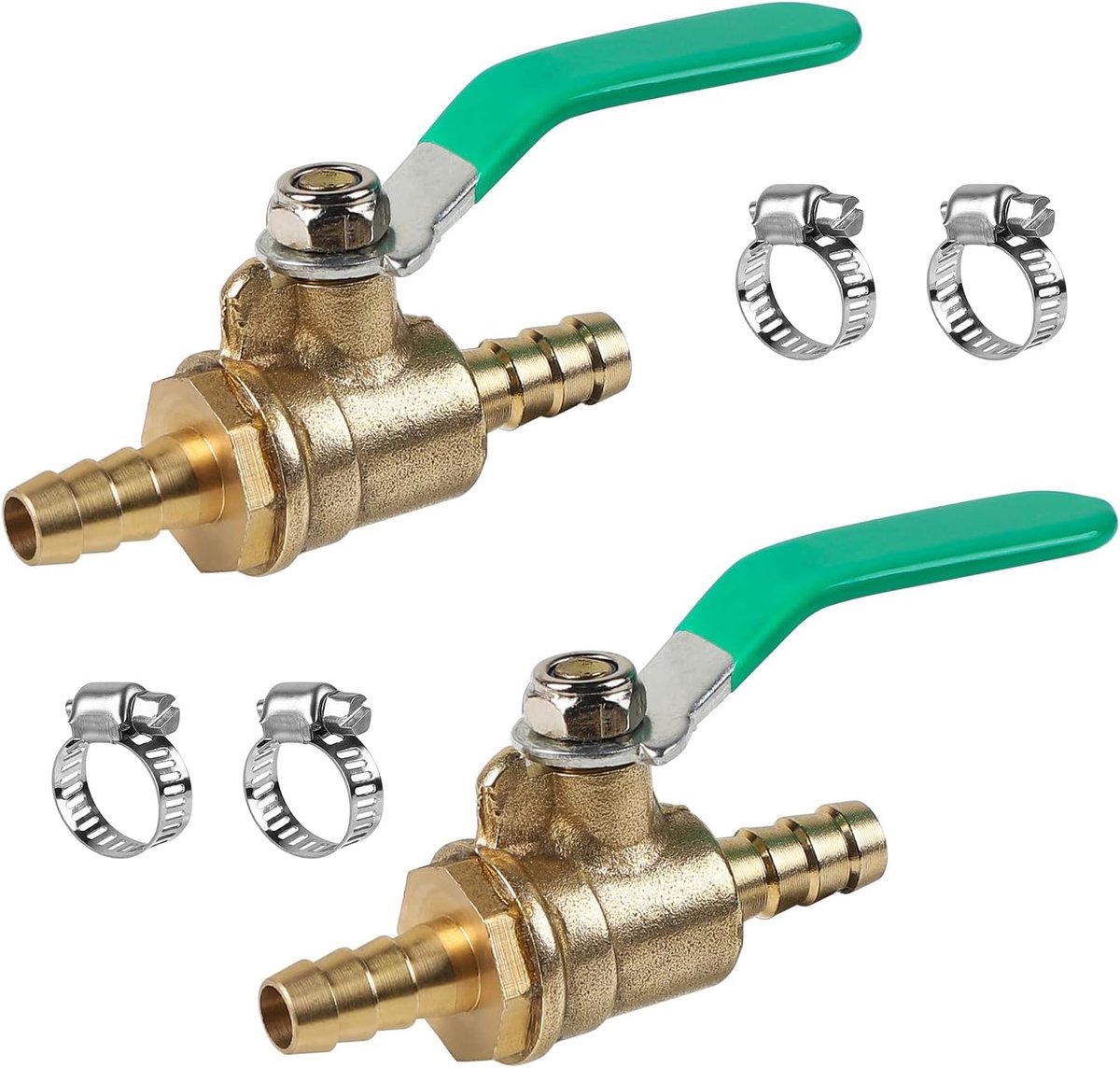 Kogelklep 10mm - Messing met RVS Handvat - 2-Weg Afsluiter - Voor controle van vloeistoffen - ShopVlot