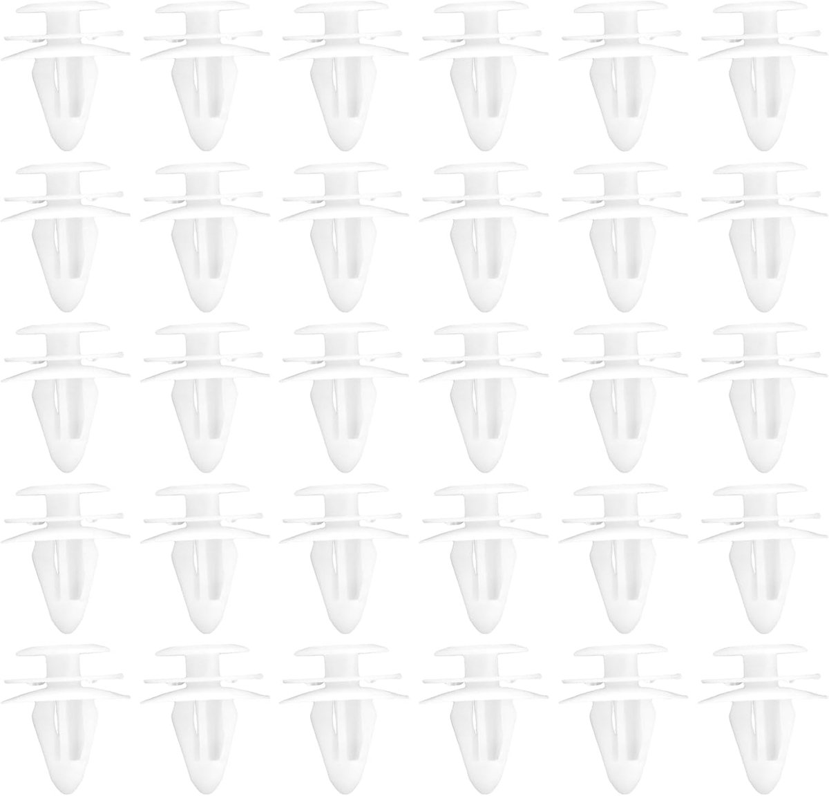 Decoratieve clips voor tailgate - 30 stuks - witte kunststof - voor Nissan Qashqai en Micra - ShopVlot