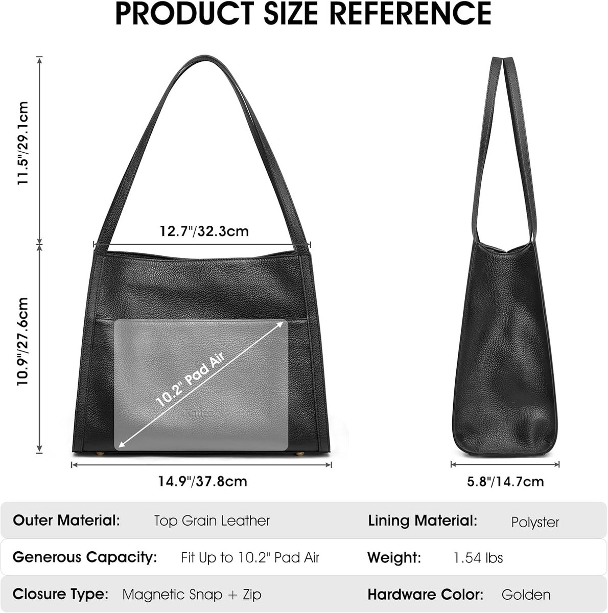 Tote tas voor dames - zacht leer - schoudertas - ideaal voor werk en reizen - ShopVlot