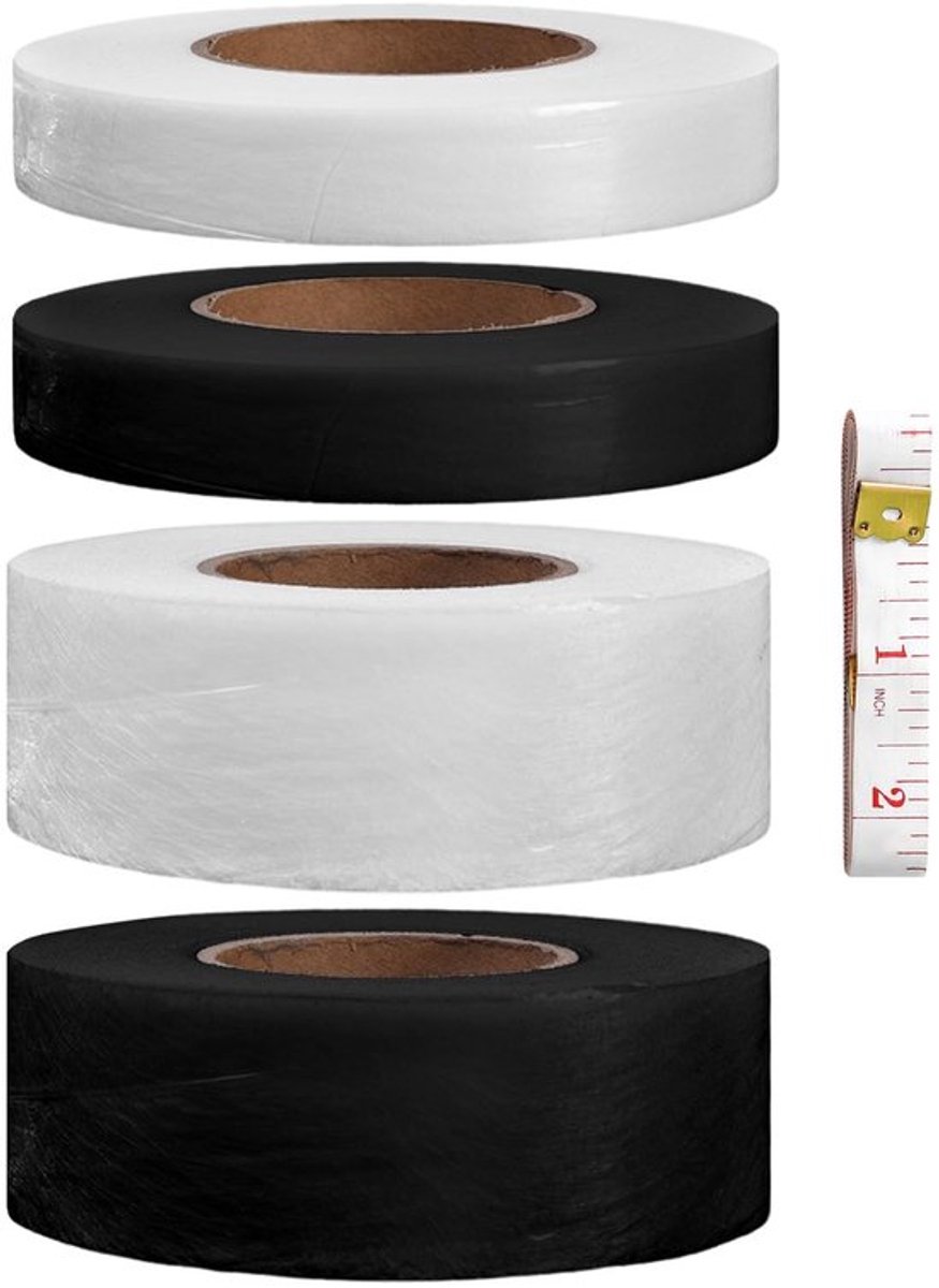 Broekinserts 50 m x 2 cm - Strijkband 50 m x 4 cm - Zelfklevend - Sterke hechting - Hittebestendig - Eenvoudig te gebruiken