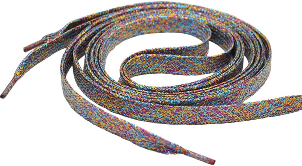 Veters voor Sneakers - 2 Pairs Glitter - Woven Veters - Perfect voor een Opvallende Look - ShopVlot