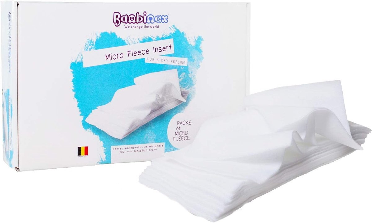 Wasbare luiers inserts - super dry microfleece - houdt baby droog - 20 stuks - ShopVlot