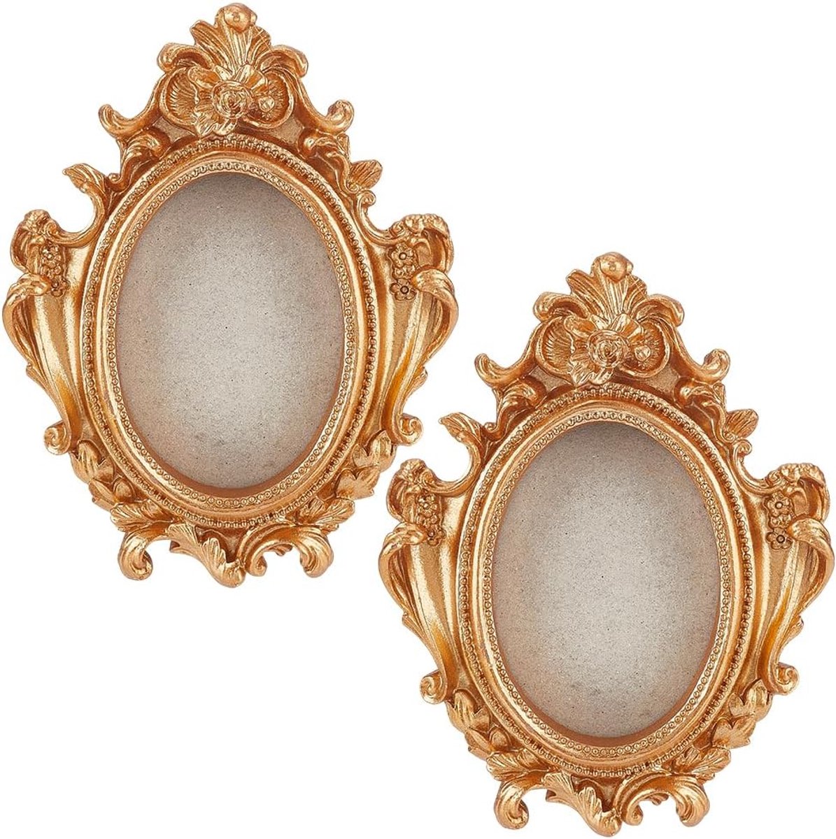 Mini fotolijstjes 3 x 4 - vintage resin - barok antiek - perfect voor tafeldecoratie - ShopVlot