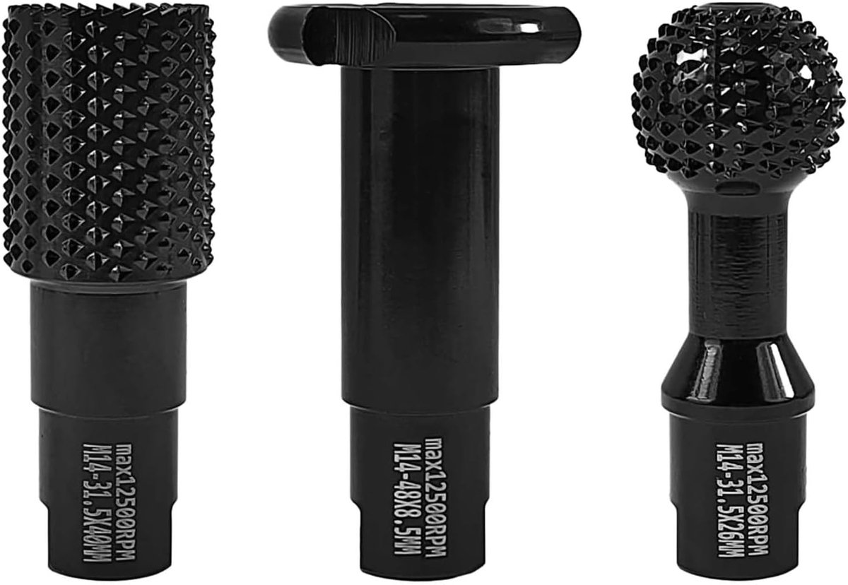 Milling Cutter Set 3-delig - Voor haakse slijpers 115/125 mm - Hoogwaardige snijschijven - Ideaal voor houtbewerking - ShopVlot